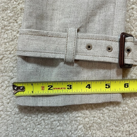 Ann Taylor Loft Linen Blazer Beige Cape Back Women's Size 8 - Picture 16 of 16